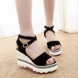 2020 Summer New High Heels Women Sandals Casual Woman Shoes Platform Wedges Sand